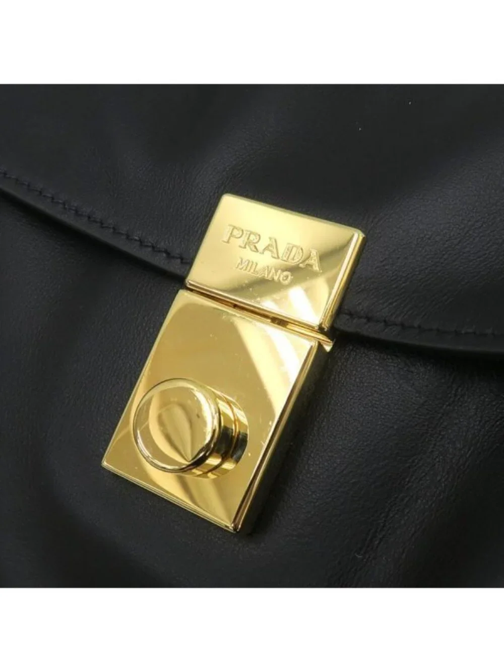 Prada Soft Sound Shoulder Bag Black Nappa Leather